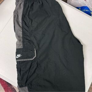 Nike mens Black gray Athletic swim Shorts size 2XL XXL side pocket board trunks